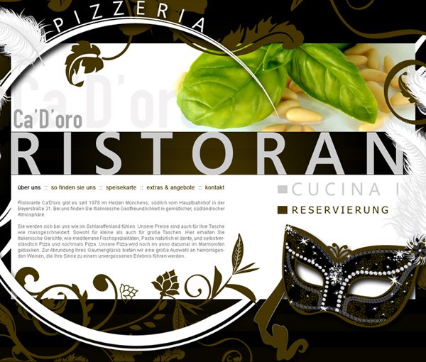 Ristorante Cadoro Website