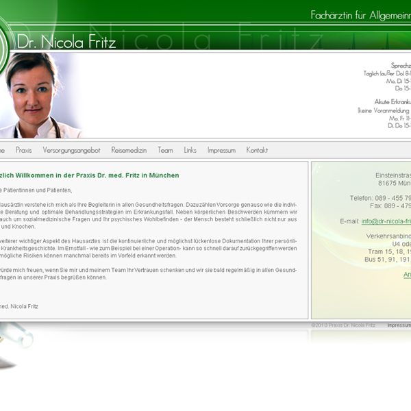 Dr. Nicola Fritz Website