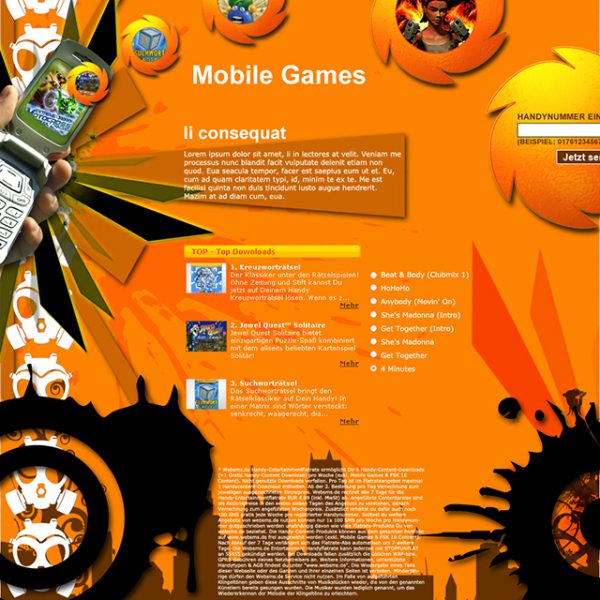 Mobile Games Landing Page