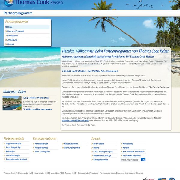 Thomas Cook Reisen Website