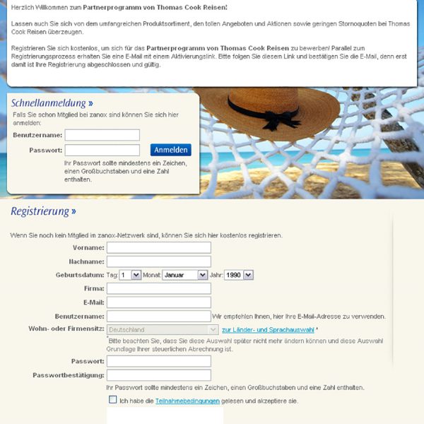 Thomas Cook Reisen Website